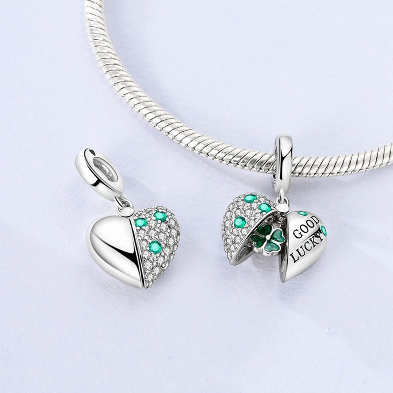 Lucky Aura Four-Leaf Clover Bead
