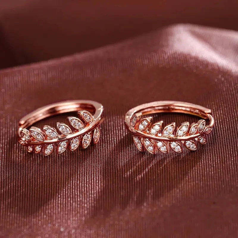 LumiLeaf Hoop Earrings