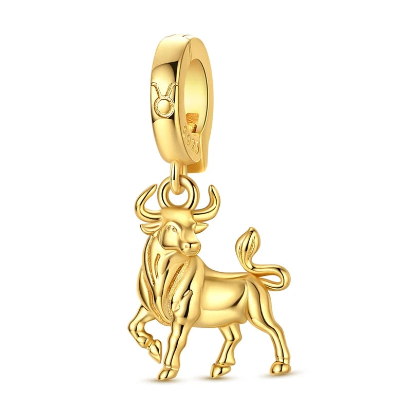 Golden Zodiac Sterling Silver Charm