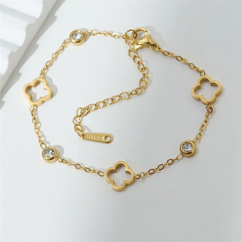 Clover Crystal Bracelet Set