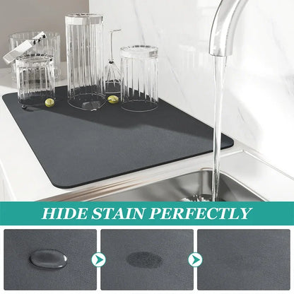 Super Absorbent Anti-Slip Coffee & Drying Mat – Quick Dry, Splash Proof Kitchen & Bathroom Pad for Countertops