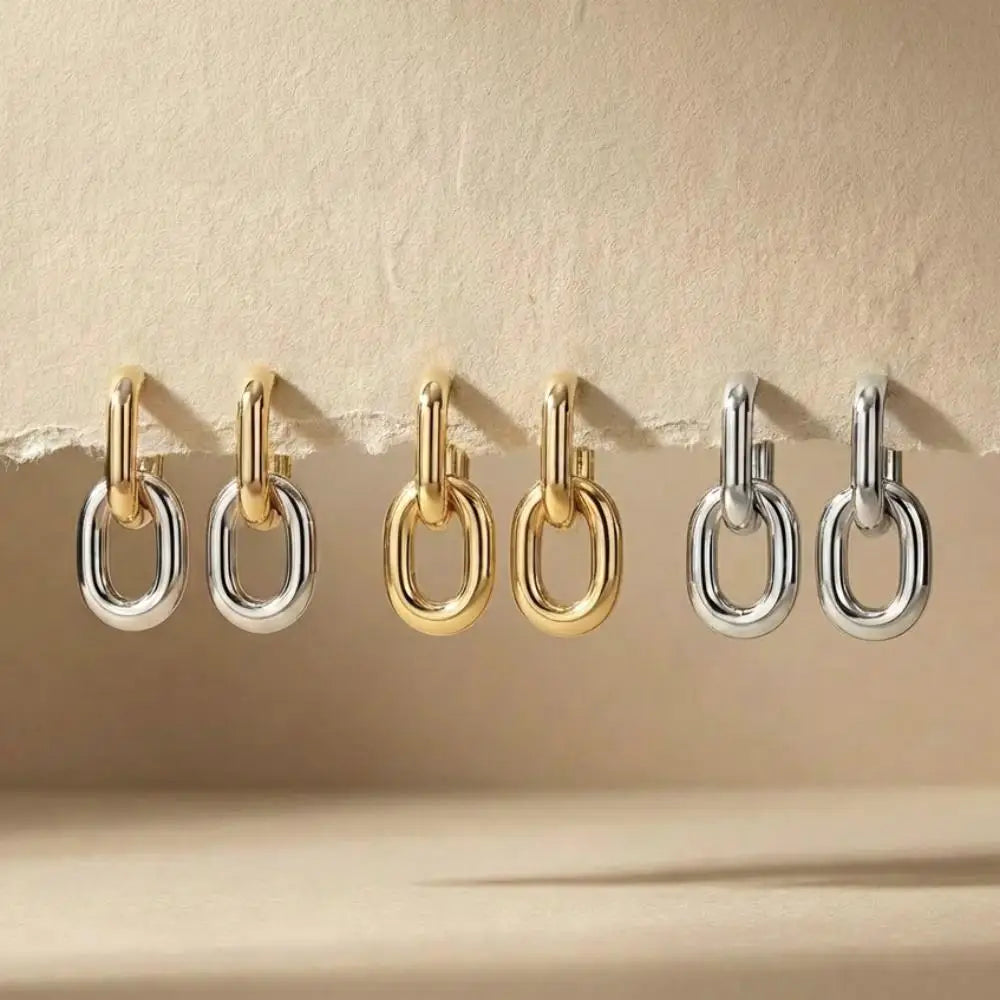 GeoGlow U-Hoop Earrings