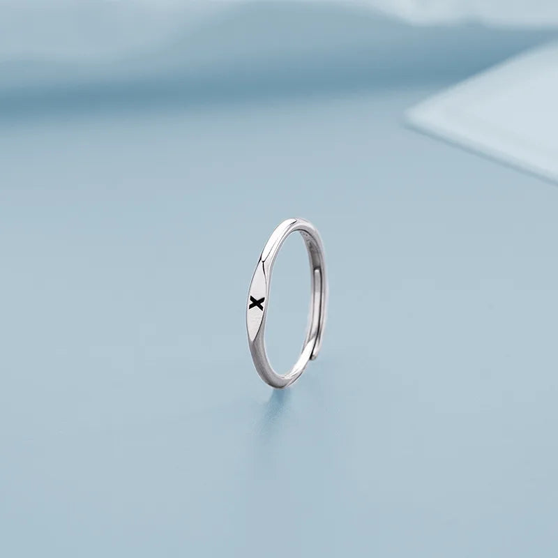 Silver Alphabet Ring