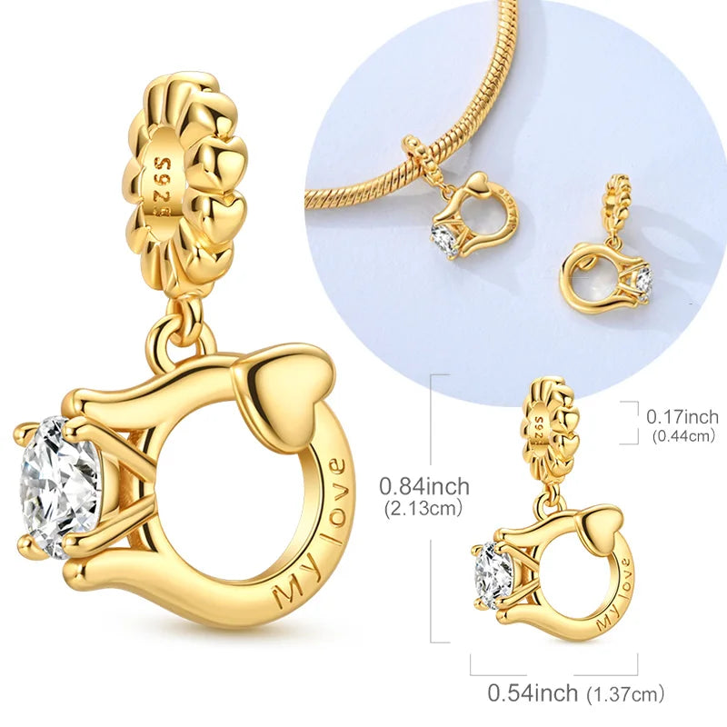 Golden Promise Sterling Wedding Bead