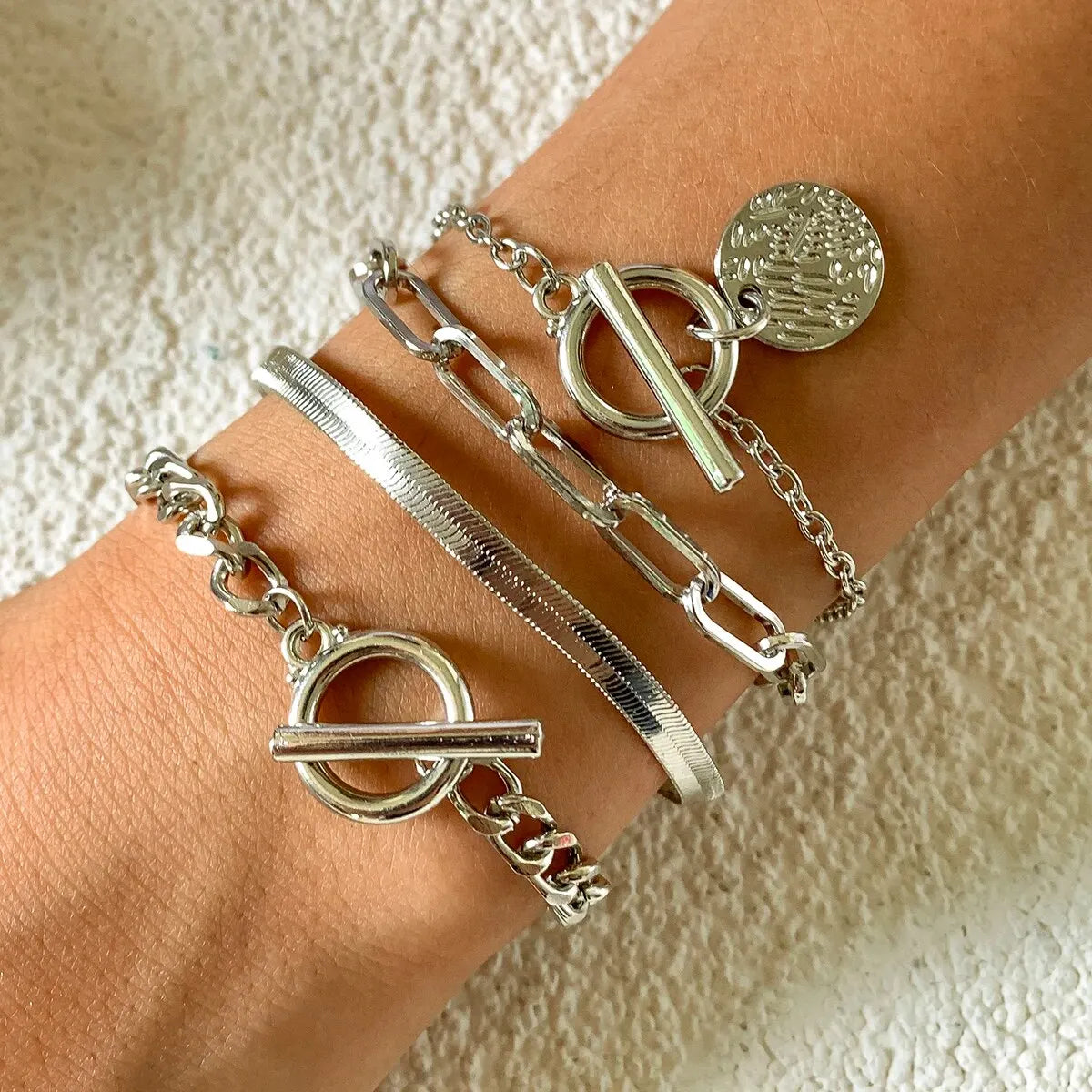 StreetGold Coin Charm Bracelet