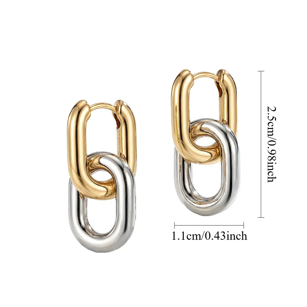 GeoGlow U-Hoop Earrings