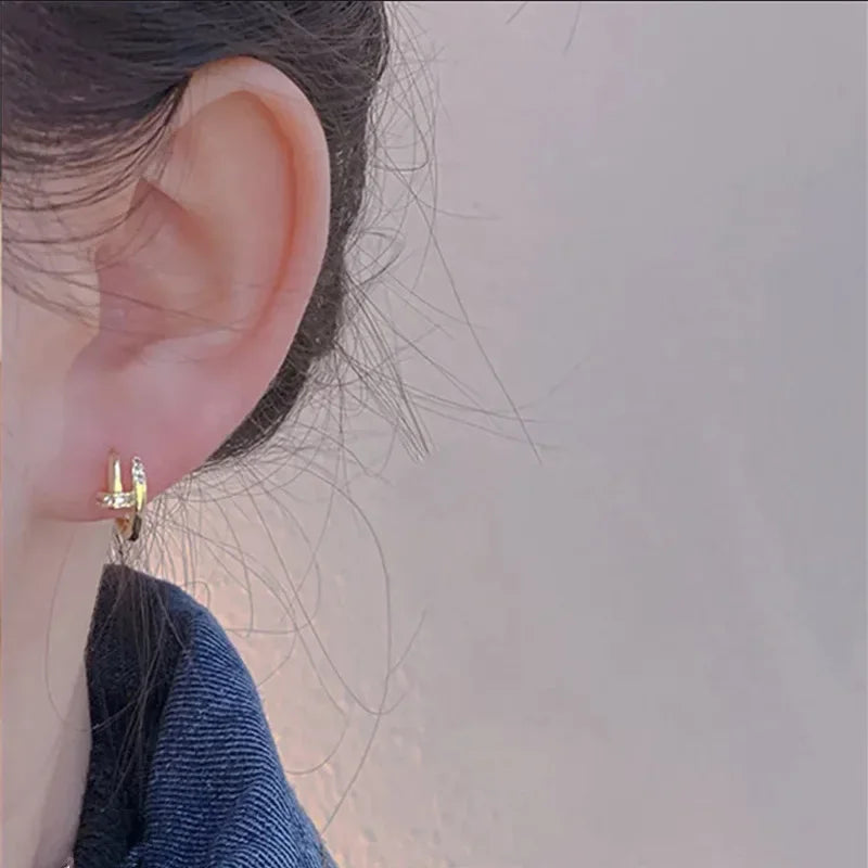 Éclat Zircon Circle Earrings