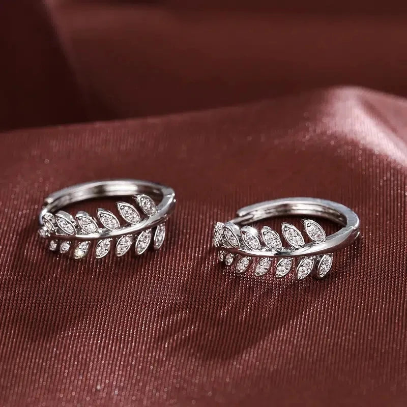 LumiLeaf Hoop Earrings