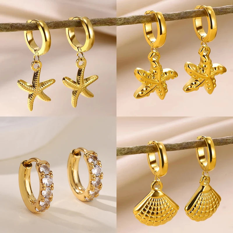 StarShell Luxe Hoops