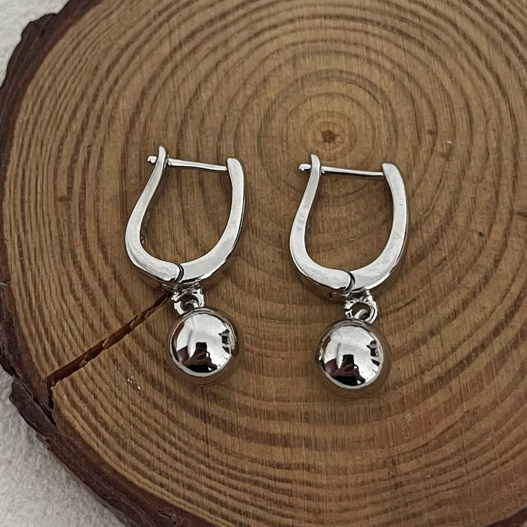 Retro Ball Sterling Silver Earrings