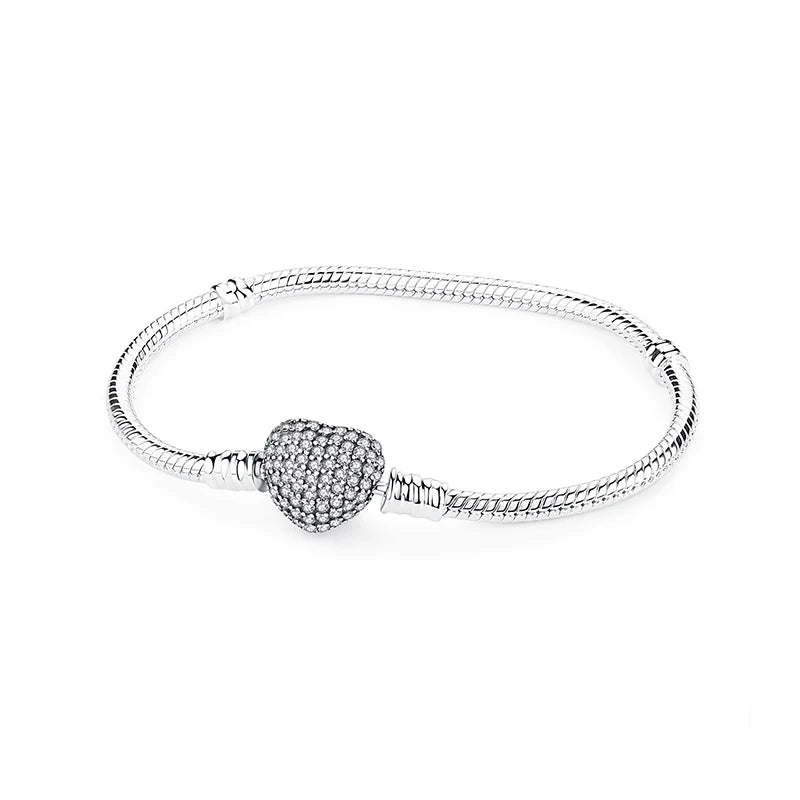 Sterling Love Clip Bracelet