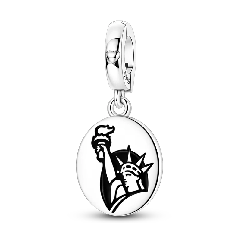 Women’s 925 Silver USA Charm Bead
