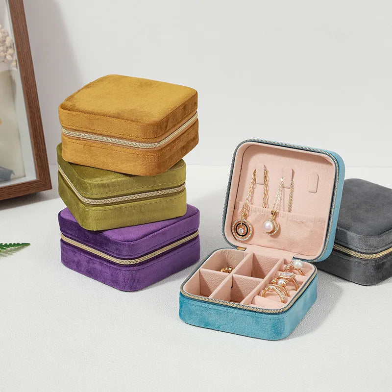 Luxury Velvet Travel Jewelry Case