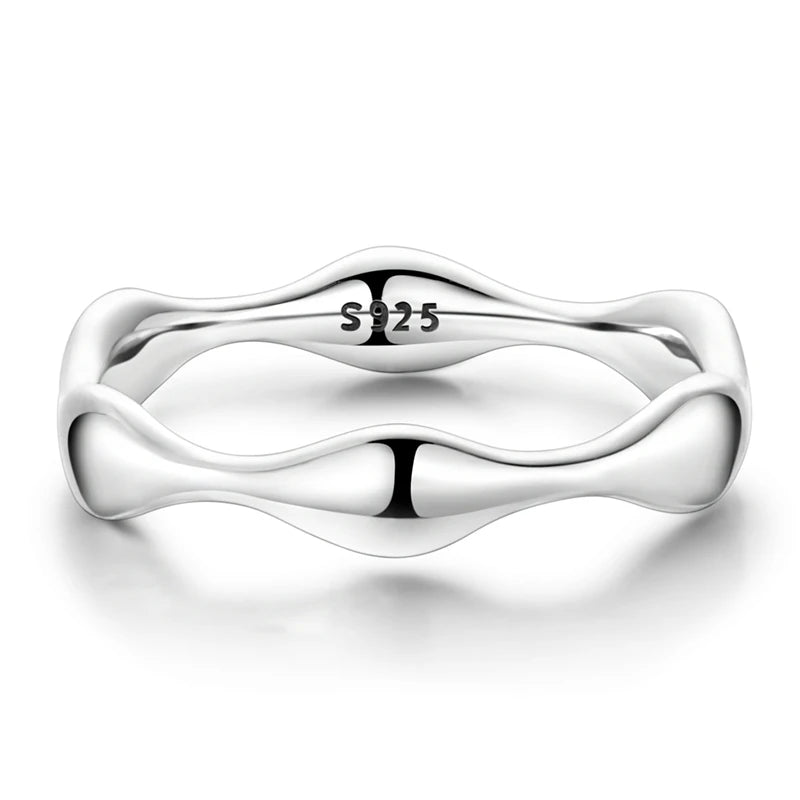 925 Sterling Silver Liquid Droplet Ring