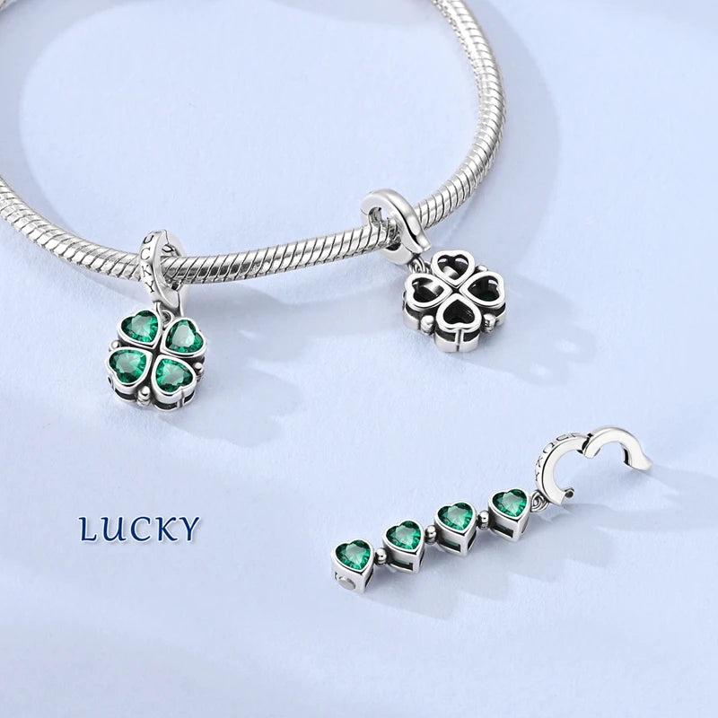 Lucky Aura Four-Leaf Clover Bead
