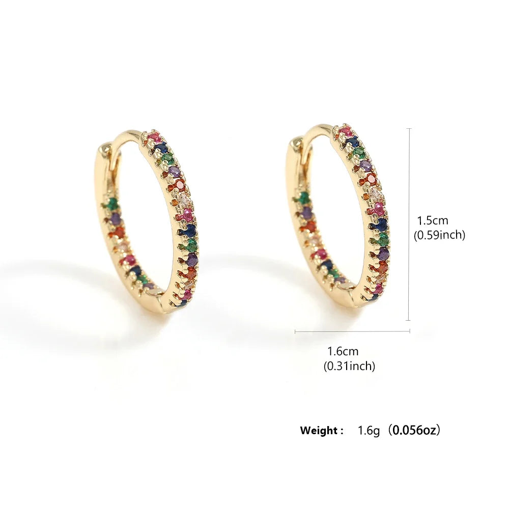 Rainbow Glow Gold Earrings