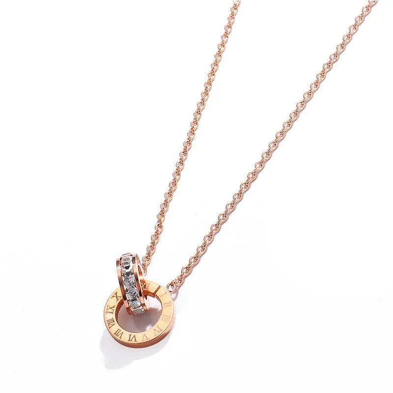 Square Charm Roman Necklace