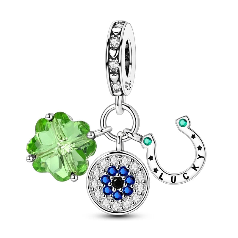 Lucky Aura Four-Leaf Clover Bead
