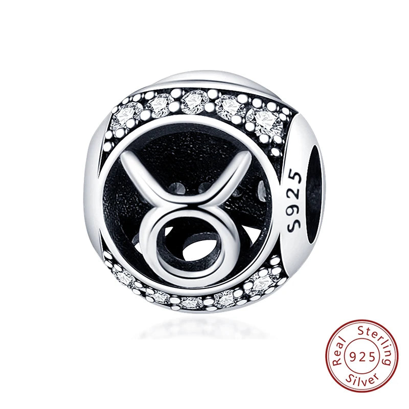Zodiac Constellation Sterling Silver Charm