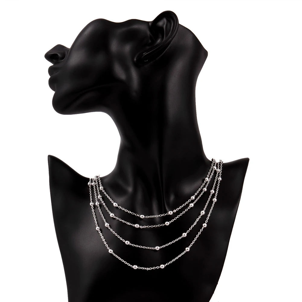 Sterling Silver Smooth Bead Chain Necklace