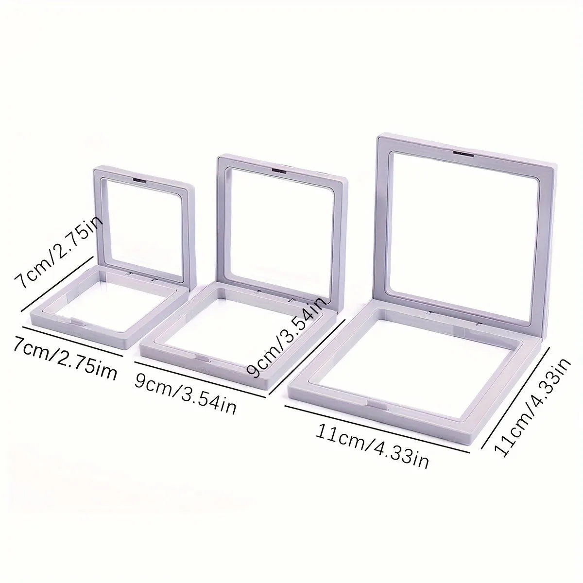 10-Piece Floating Jewelry Display Box Set