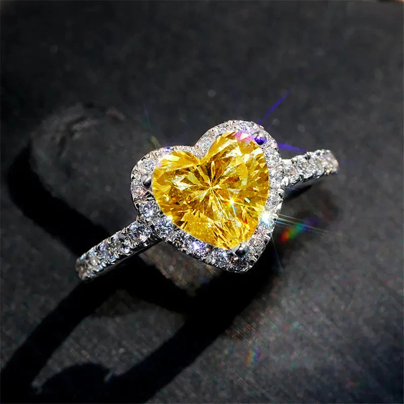 Ruby Glow Heart Ring