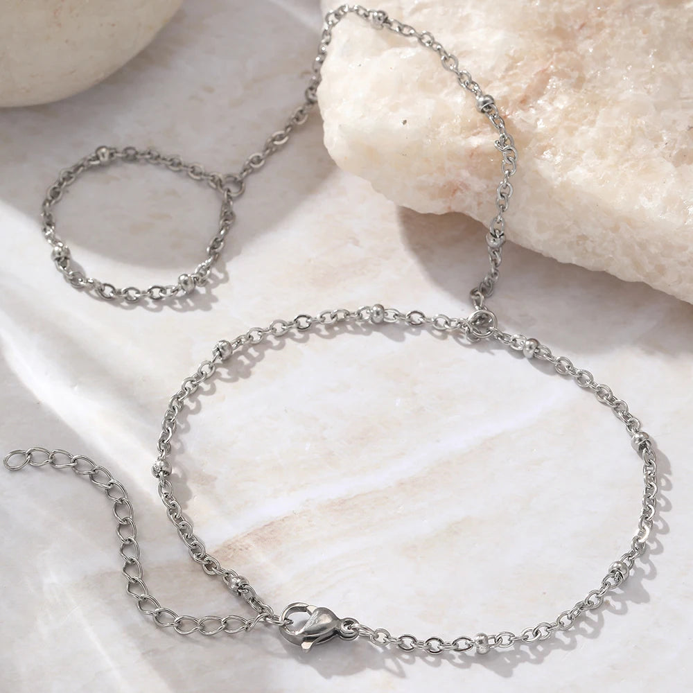 Minimalist Beaded Hand Chain