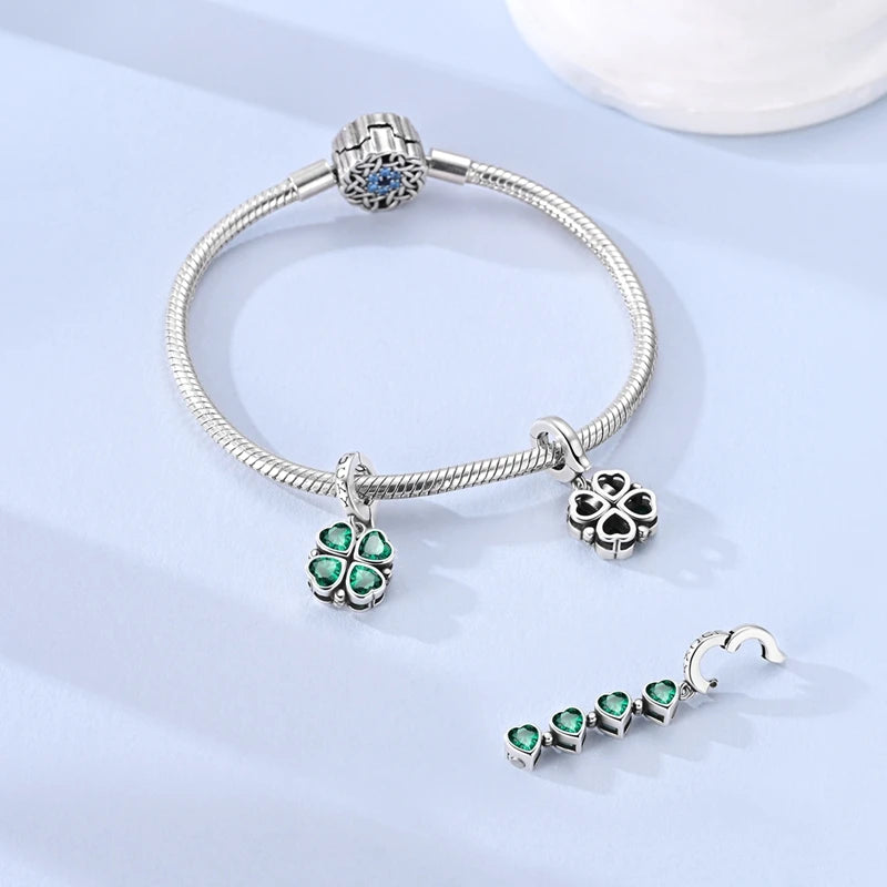 Lucky Aura Four-Leaf Clover Bead