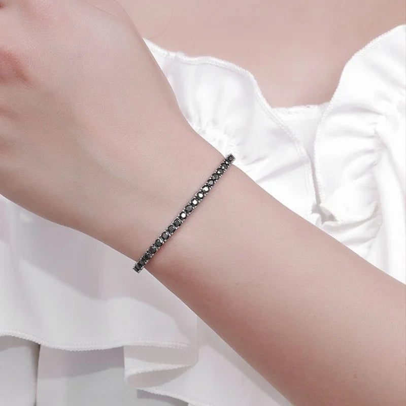 Charmé Black Tennis Bracelet