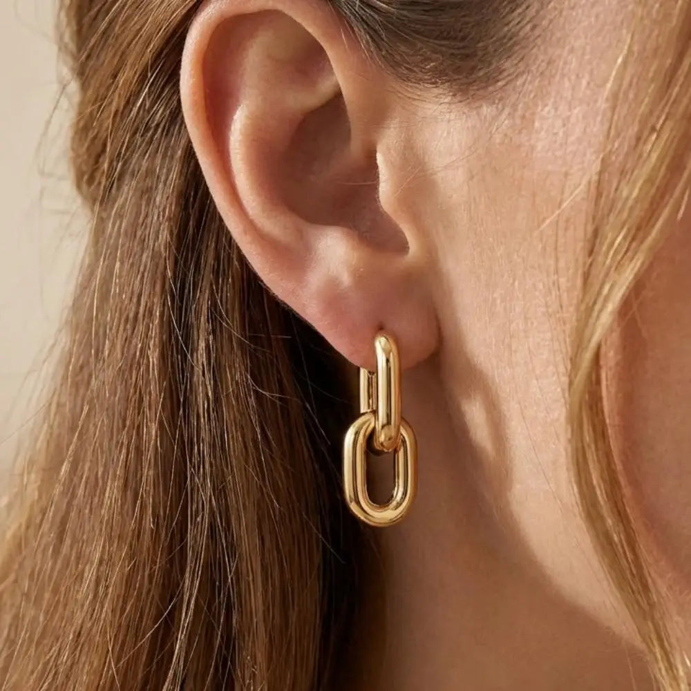 GeoGlow U-Hoop Earrings