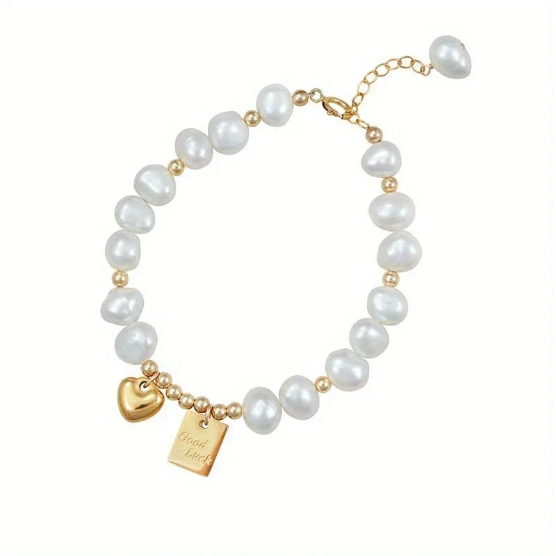 Luna Pearl Love Bracelet