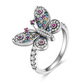 925 Sterling Silver Sparkling Butterfly Ring