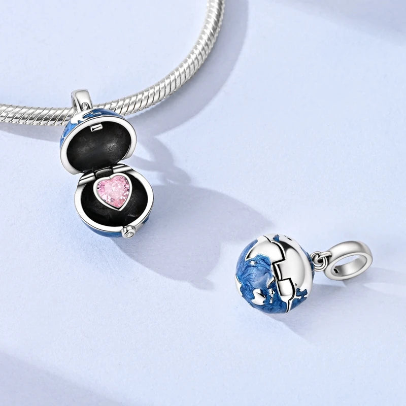 World Of Love Globe Charm