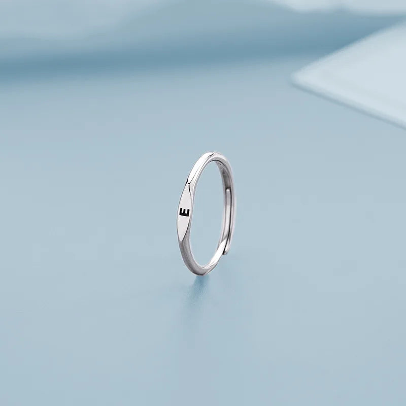 Silver Alphabet Ring