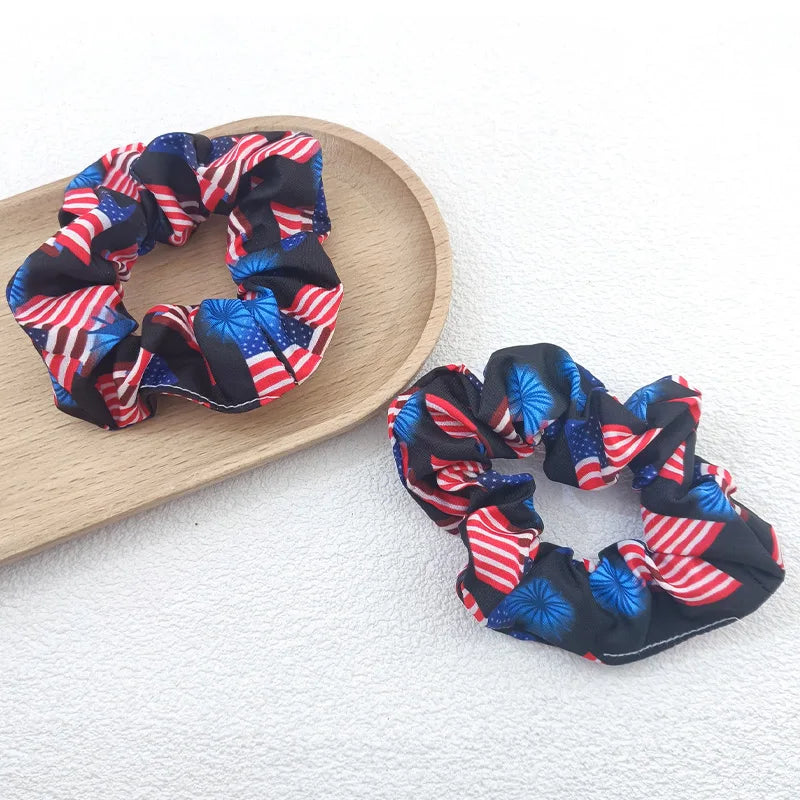Patriotic USA Flag Hair Tie Set