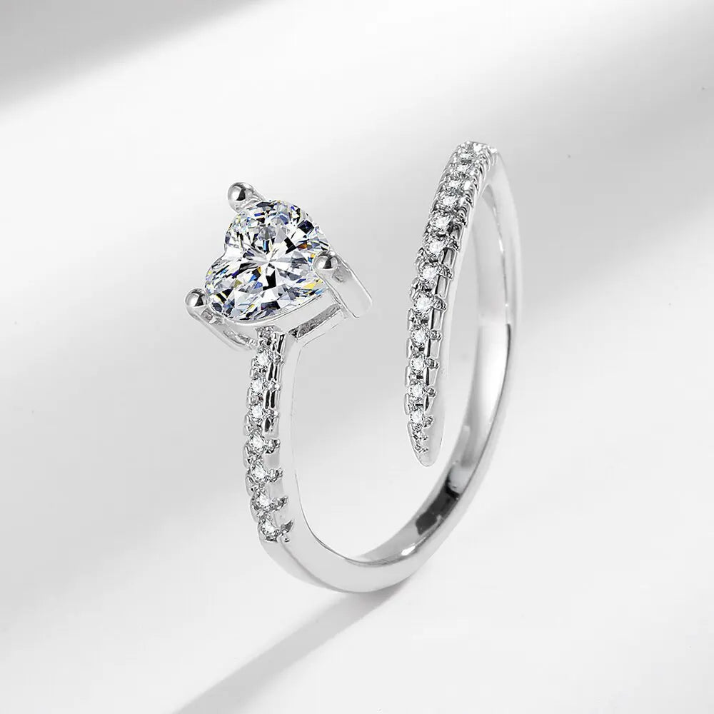 Elara Geometric Zircon Ring