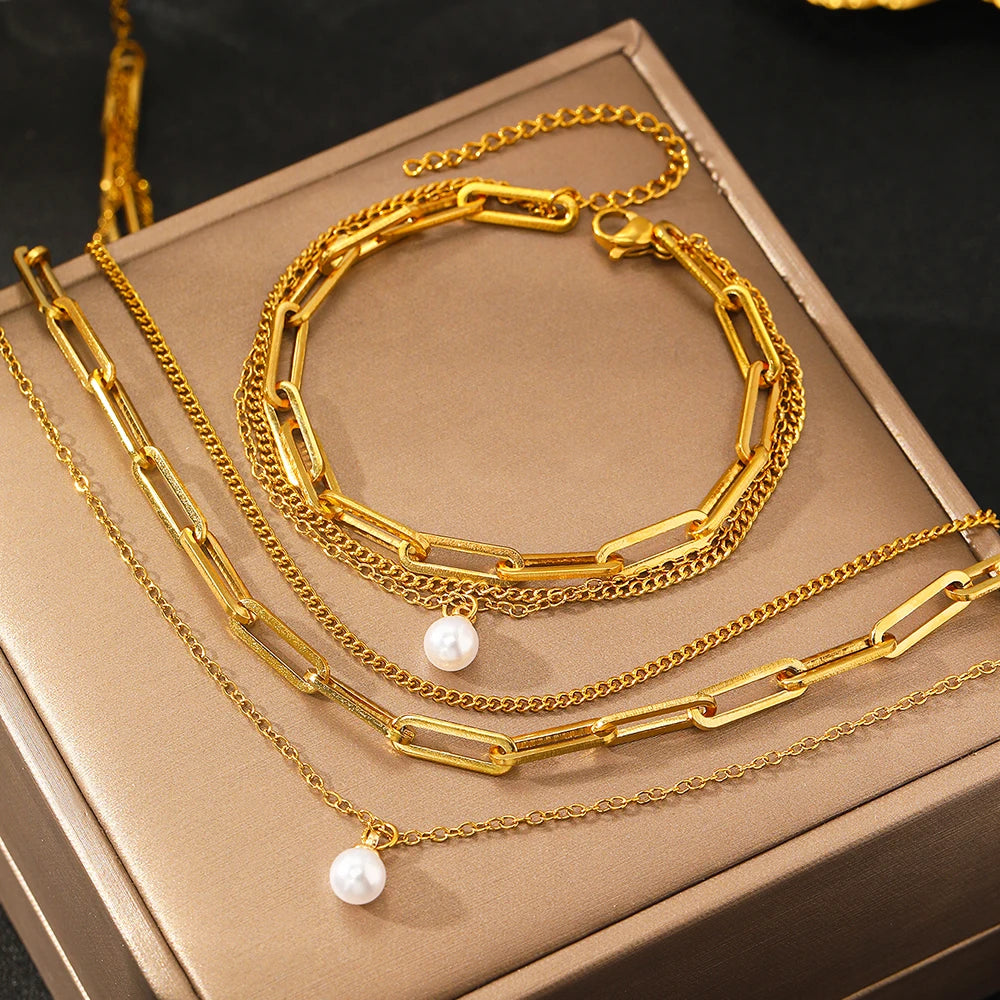 LumiPearl Necklace Set