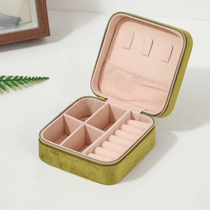 Luxury Velvet Travel Jewelry Case
