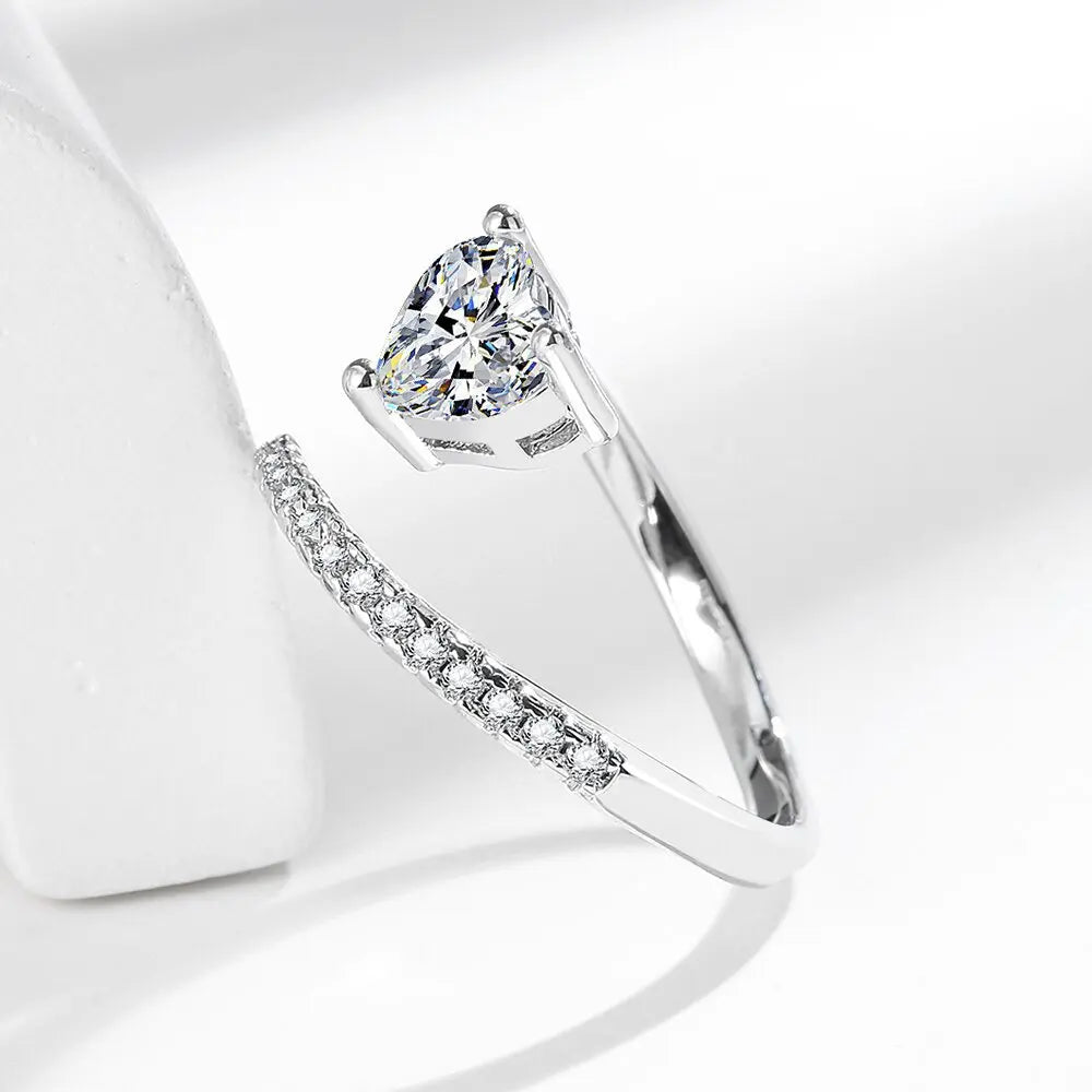 Elara Geometric Zircon Ring