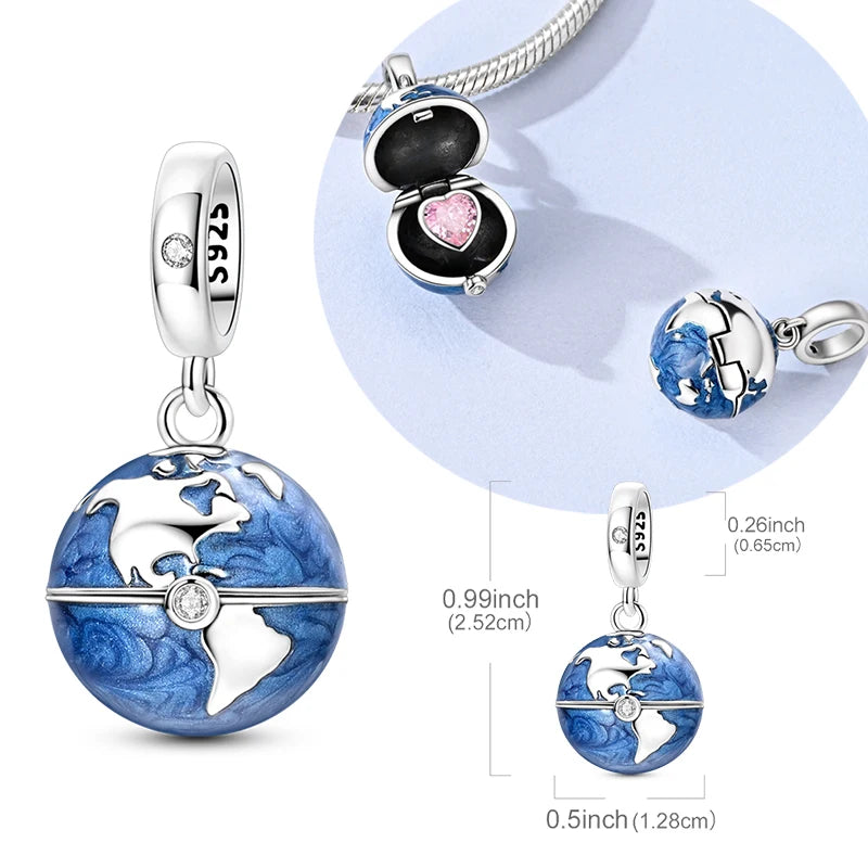 World Of Love Globe Charm