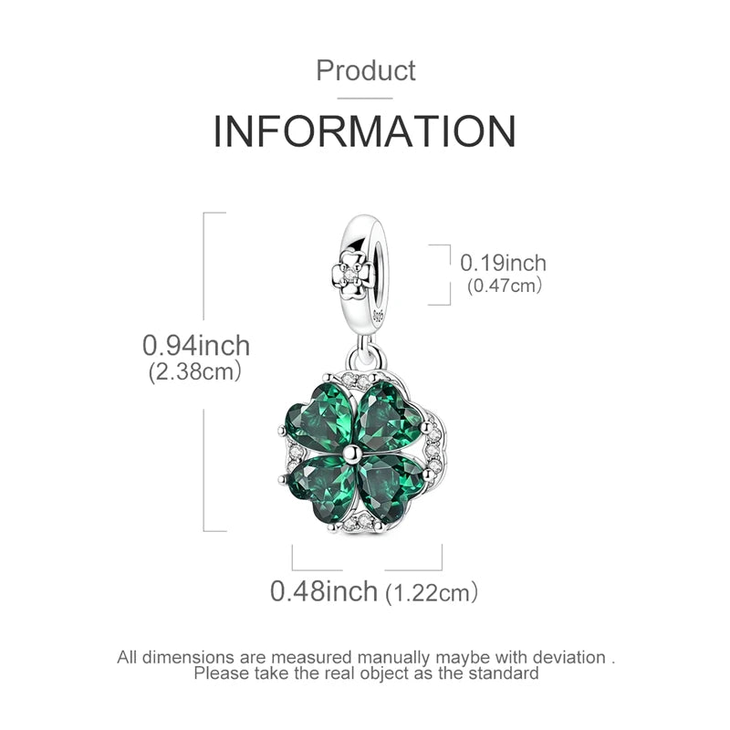 Lucky Aura Four-Leaf Clover Bead