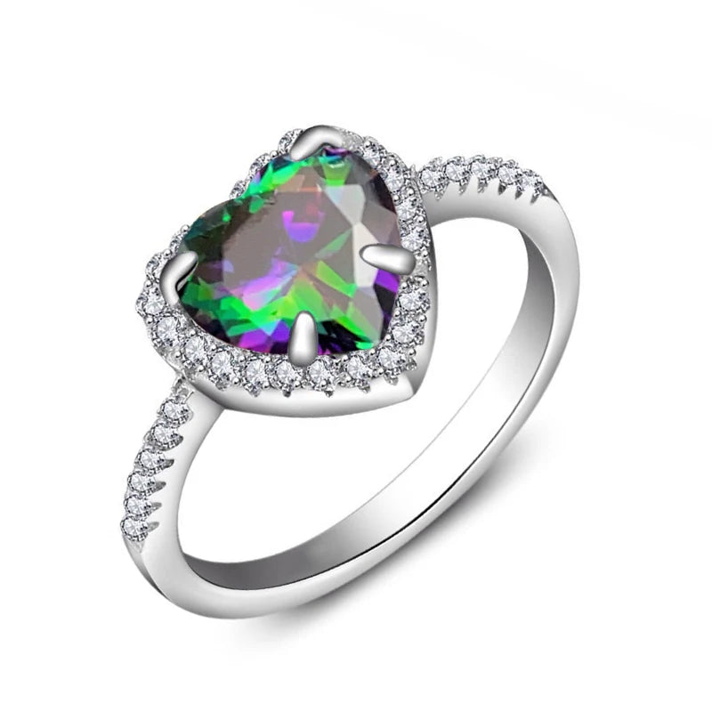 Ruby Glow Heart Ring
