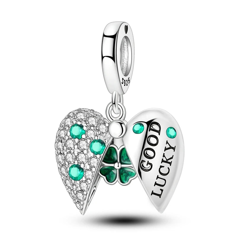 Lucky Aura Four-Leaf Clover Bead