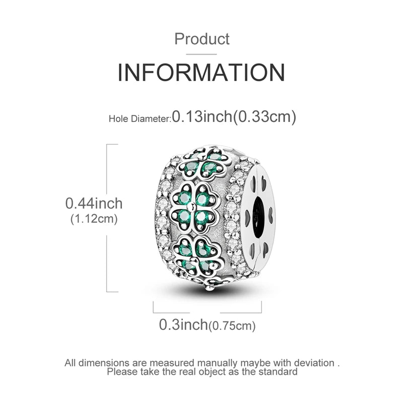 Lucky Aura Four-Leaf Clover Bead