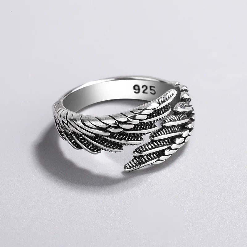 Vintage Feather Charm Ring