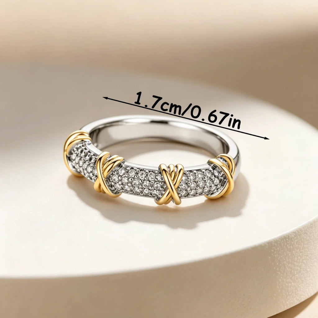 Zirconia Interlaced Ring