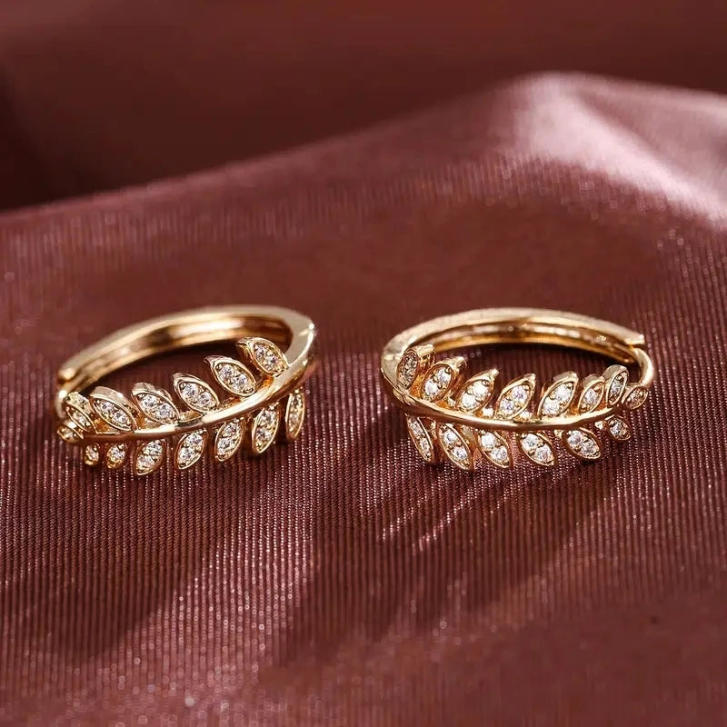 LumiLeaf Hoop Earrings
