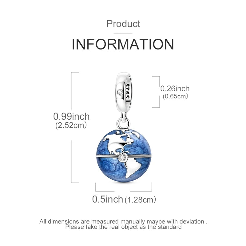 World Of Love Globe Charm