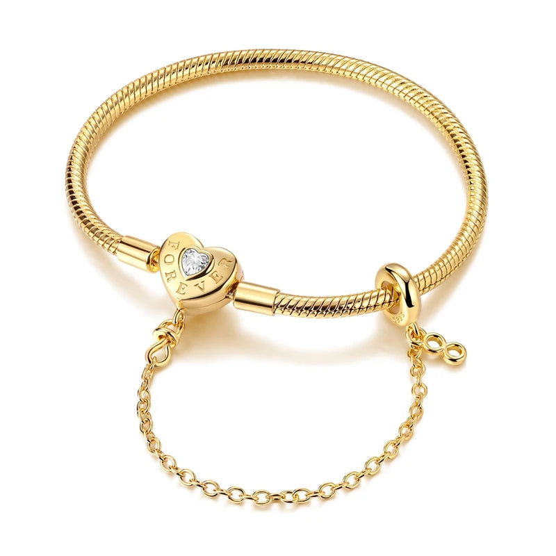 Love Lock Safety Chain Bracelet