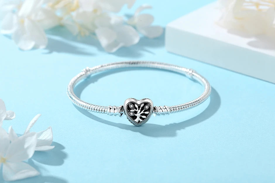Sterling Love Clip Bracelet